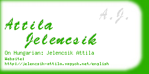 attila jelencsik business card